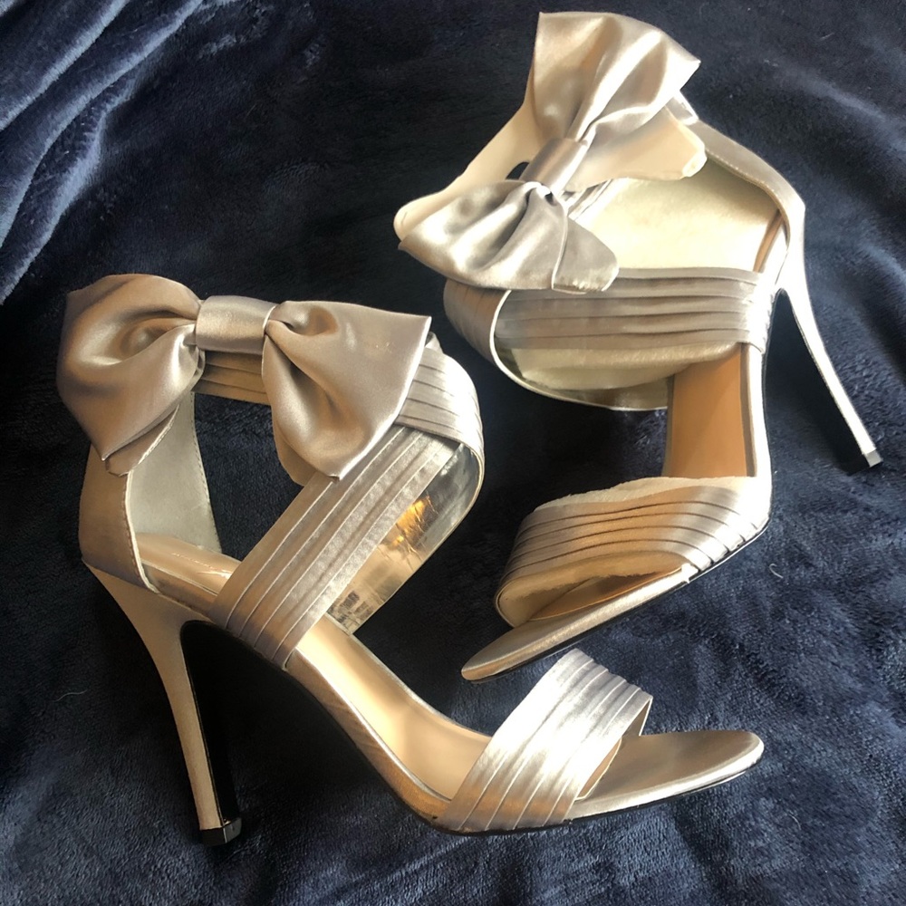Silver dress shoes